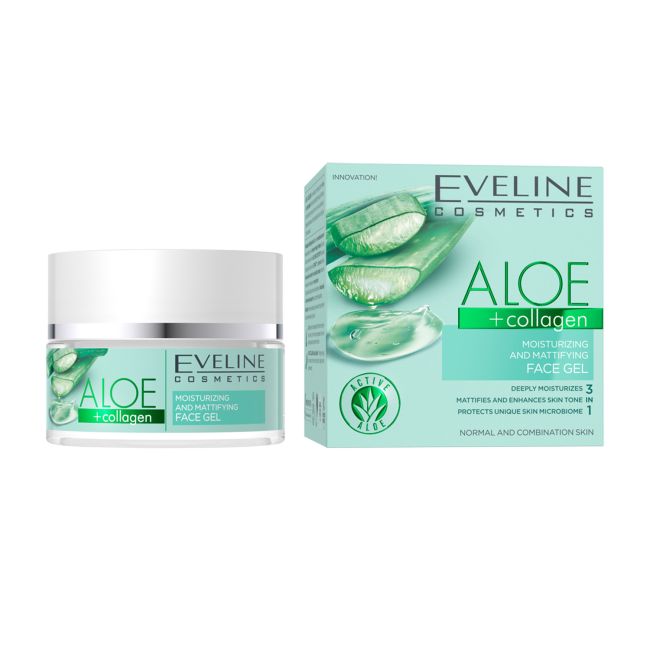 EVELINE ALOE + COLLAGEN veido želė, 50 ml