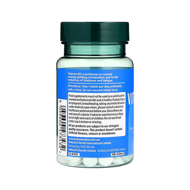 H&B vitaminas B12 100 µg, 120 tablečių