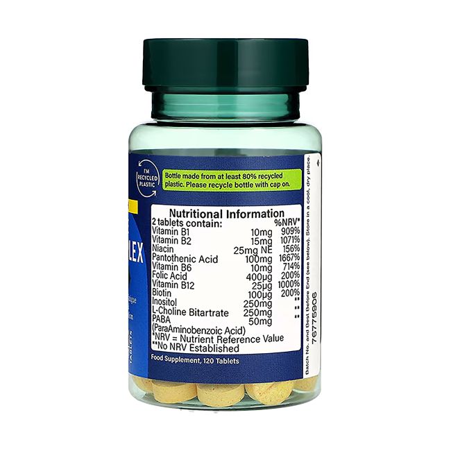 H&B HIGH STRENGTH COMPLETE B grupės vitaminų kompleksas, 120 tablečių