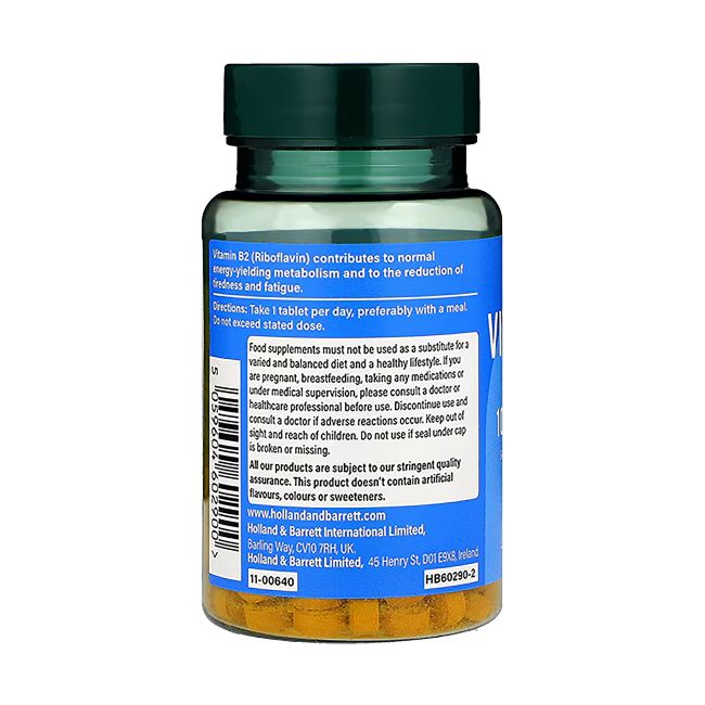 H&B vitaminas B2 (riboflavinas) 100 mg, 120 tablečių