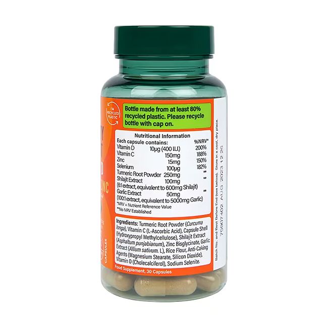 H&B vitaminas C, vitaminas D, selenas ir cinkas imunitetui, 30 kapsulių
