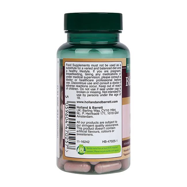 H&B juodųjų vyšnių ekstraktas 1500 mg, 120 kapsulių