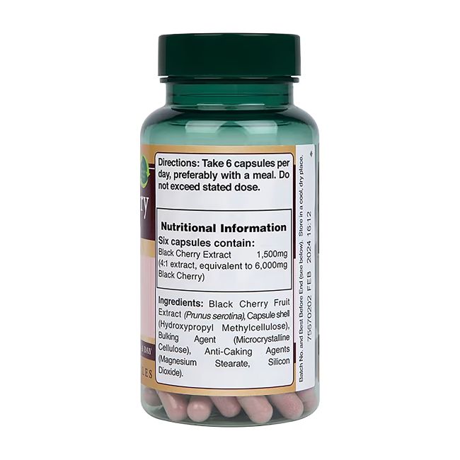 H&B juodųjų vyšnių ekstraktas 1500 mg, 120 kapsulių