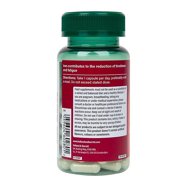 H&B geležis 20 mg, 90 kapsulių