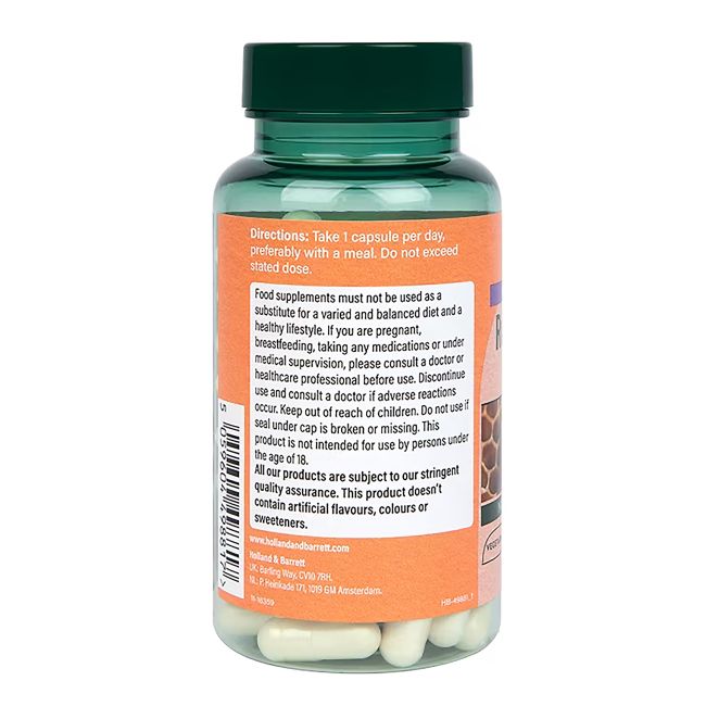 H&B bičių pienelis 500 mg, 90 kapsulių