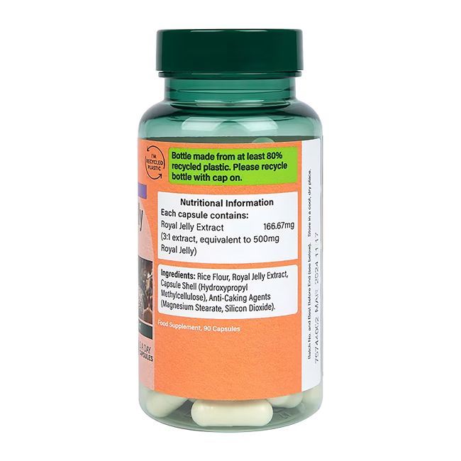 H&B bičių pienelis 500 mg, 90 kapsulių