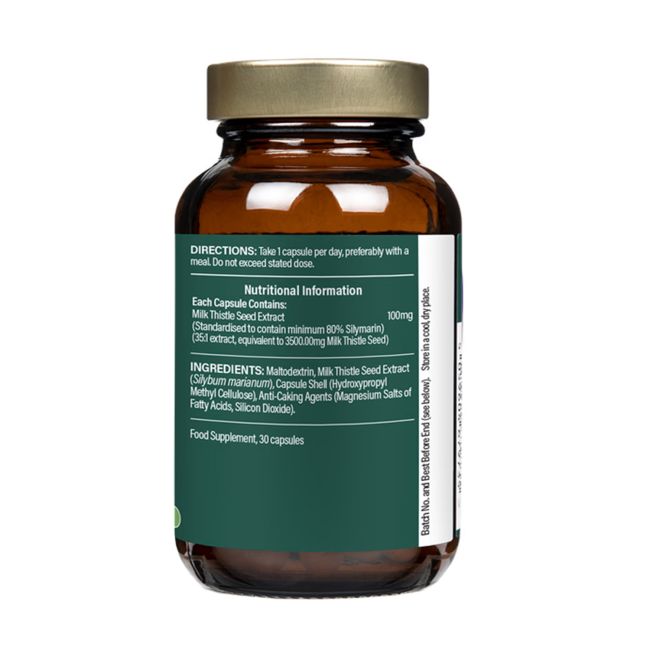 H&B pieno erškėtis 100 mg, 60 kapsulių
