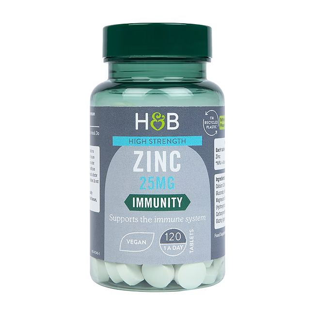 H&B HIGH STRENGTH cinkas 25 mg, 120 tablečių