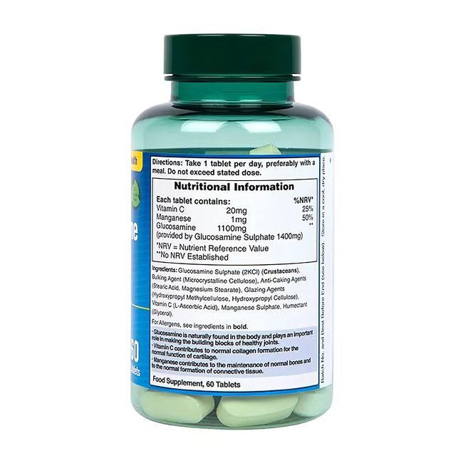H&B MAX STRENGTH gliukozamino sulfatas 1400 mg, 60 tablečių