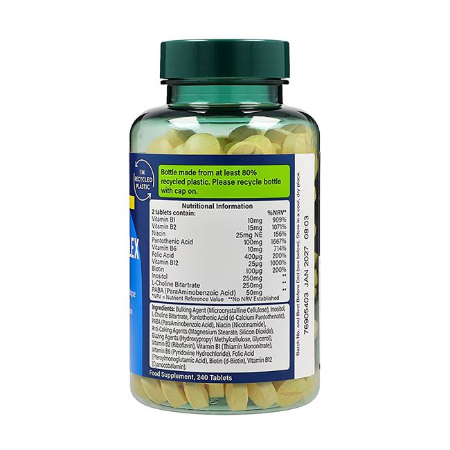 H&B HIGH STRENGTH COMPLETE B grupės vitaminų kompleksas, 240 tablečių