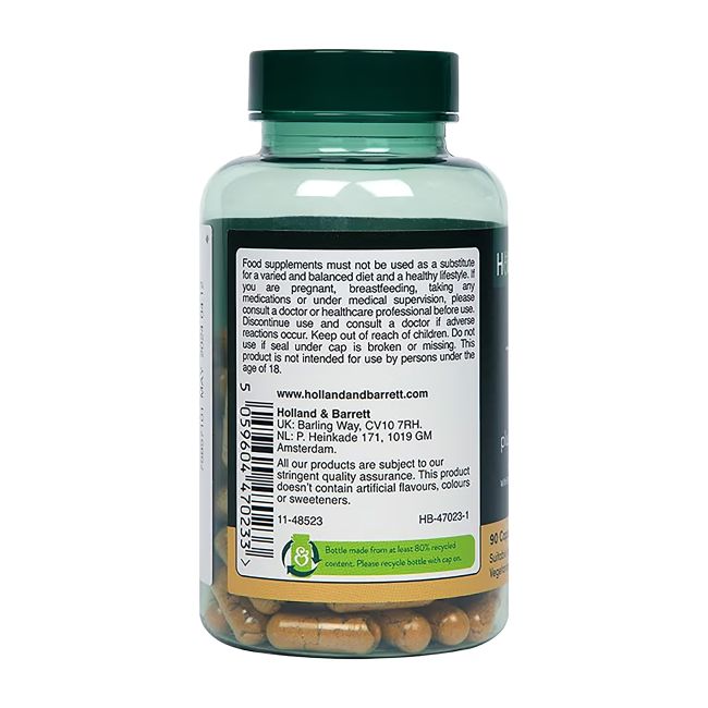 H&B HIGH STRENGTH ciberžolė 600 mg, bosvelija ir imbieras, 90 kapsulių