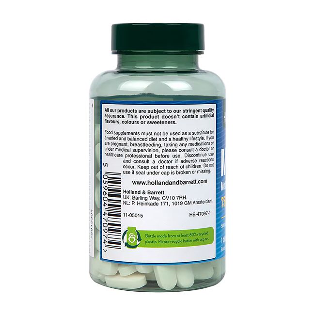 H&B metilsulfonilmetanas (MSM) 750 mg, 120 tablečių