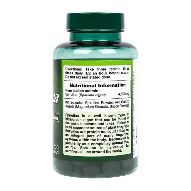 H&B spirulina 500 mg, 200 tablečių
