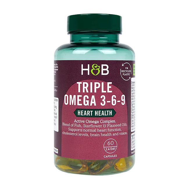 H&B TRIPLE omega 3-6-9, 60 kapsulių
