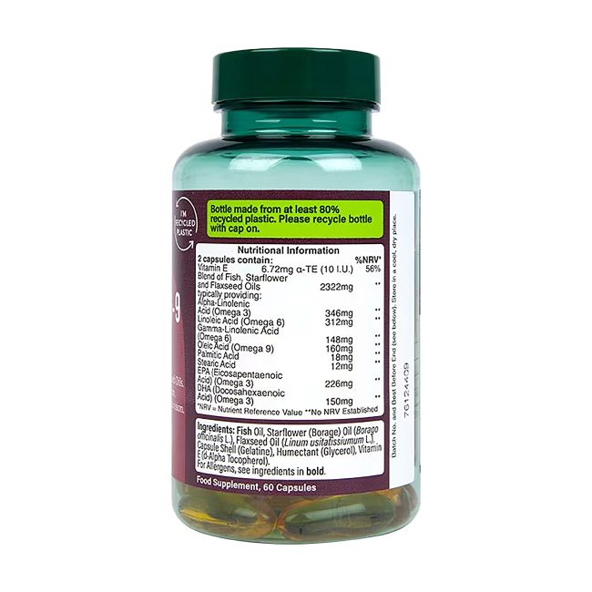 H&B TRIPLE omega 3-6-9, 60 kapsulių