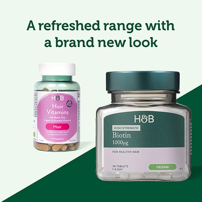 H&B biotinas 1000 µg, 30 tablečių