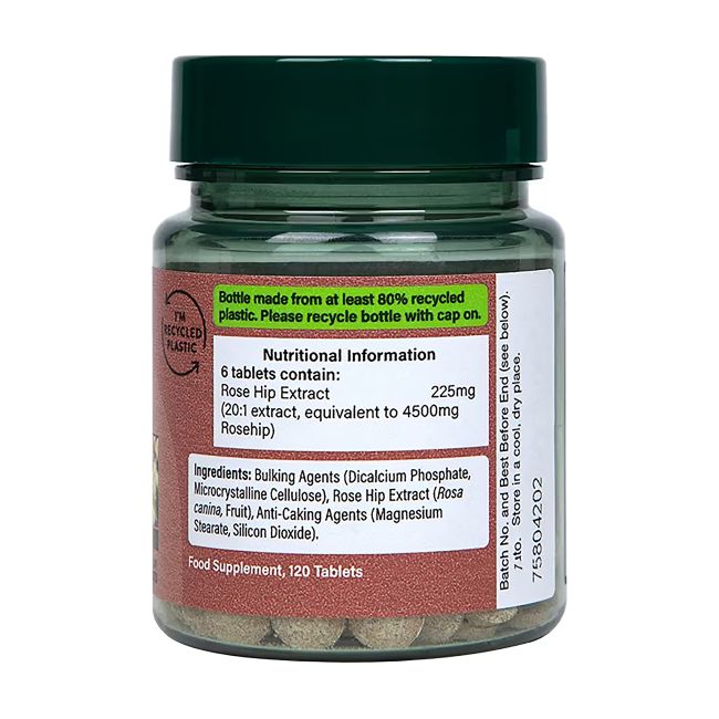 H&B erškėtuogės 4500 mg, 120 tablečių