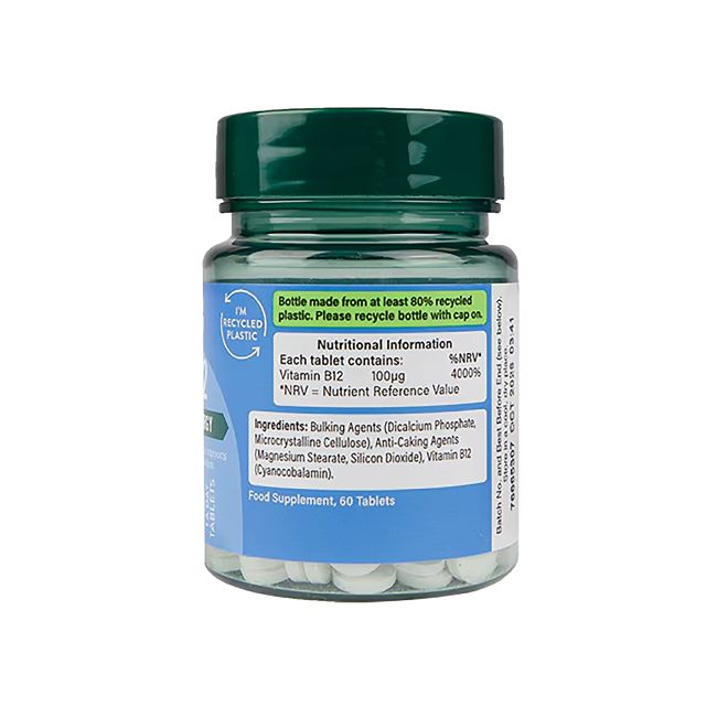 H&B vitaminas B12 100 µg, 60 tablečių