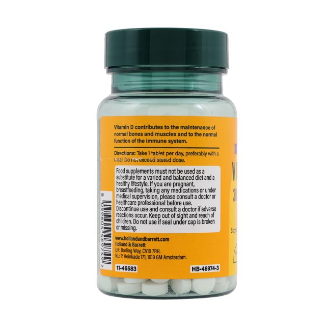 H&B HIGH STRENGTH vitaminas D3 3000 TV, 120 tablečių