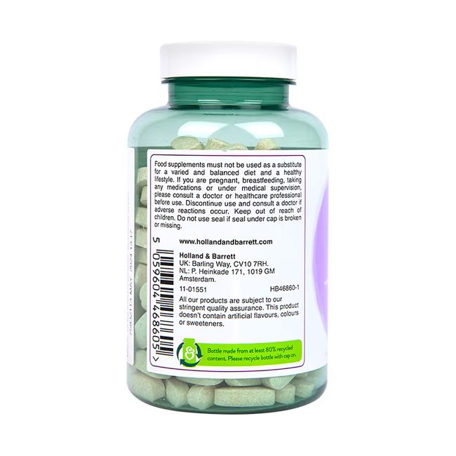 H&B VEGAN silicio kompleksas, 180 tablečių