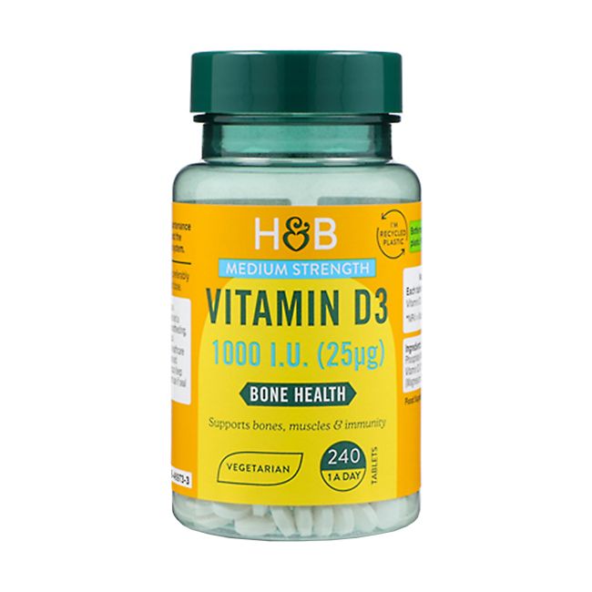 H&B MEDIUM STRENGTH vitaminas D3 1000 TV, 240 tablečių