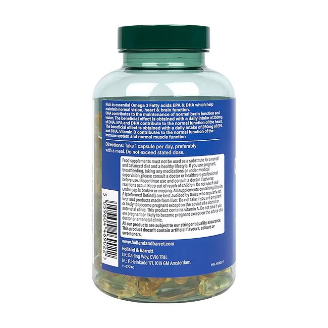 H&B grynas menkių kepenų aliejus 1000 mg, 120 kapsulių