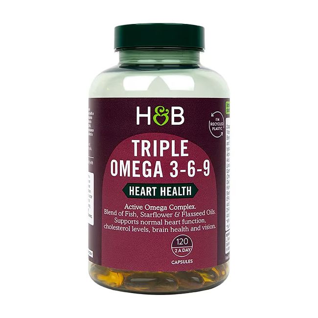 H&B TRIPLE omega 3-6-9, 120 kapsulių