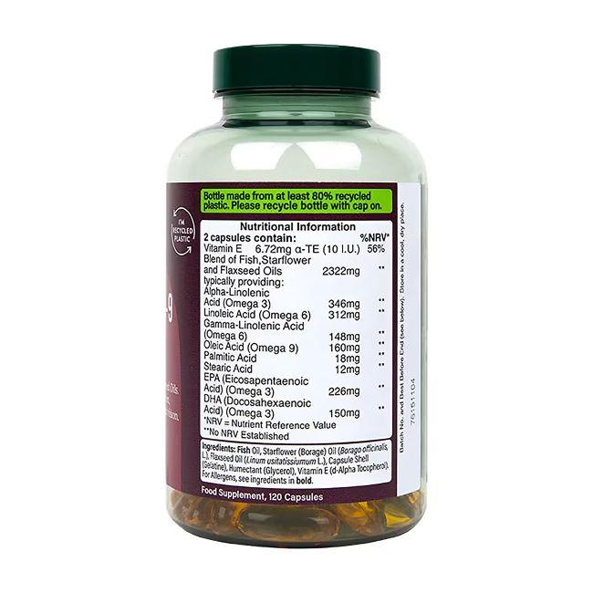 H&B TRIPLE omega 3-6-9, 120 kapsulių