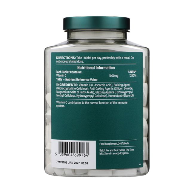 H&B vitaminas C 1000 mg, 240 tablečių