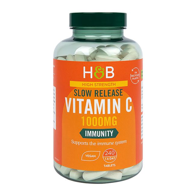 H&B HIGH STRENGTH SLOW RELEASE vitaminas C 1000 mg, 240 tablečių