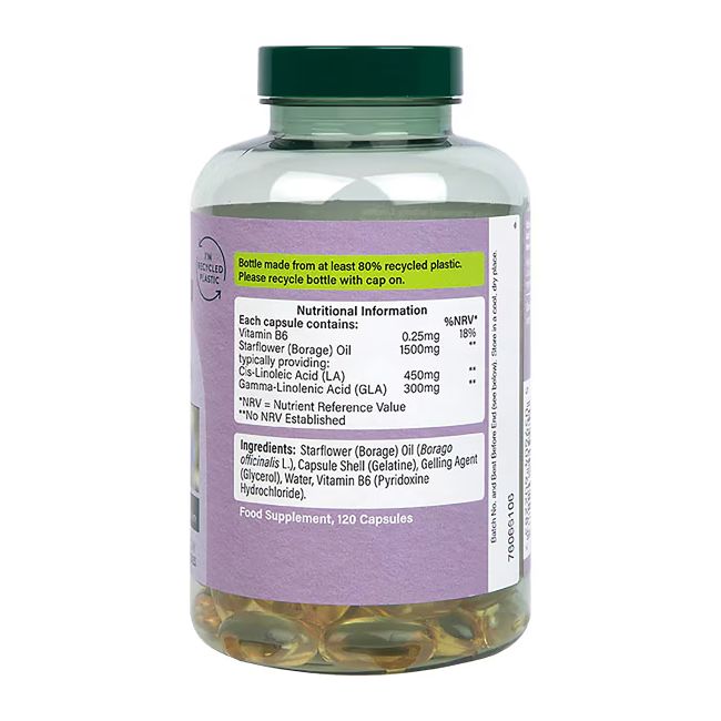 H&B HIGH STRENGTH šalto spaudimo agurklių aliejus 1500 mg, 120 kapsulių