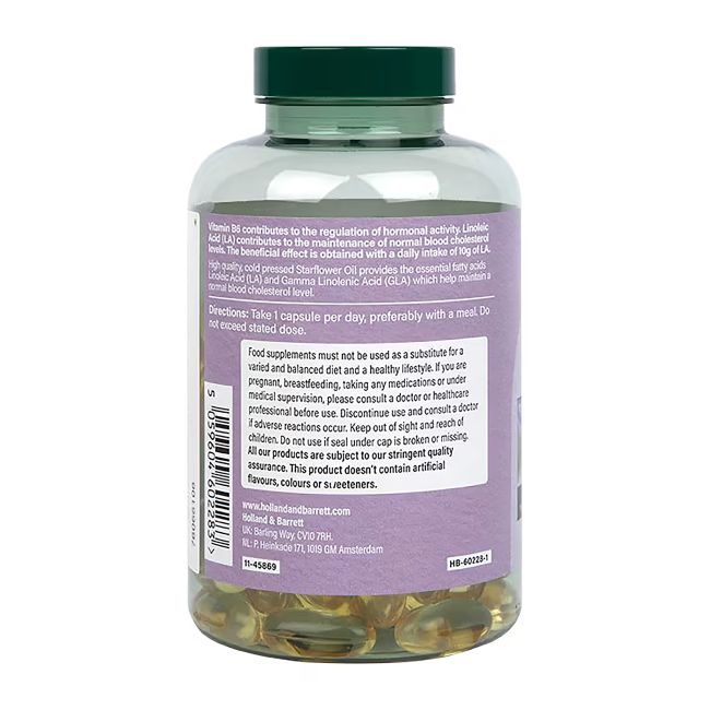 H&B HIGH STRENGTH šalto spaudimo agurklių aliejus 1500 mg, 120 kapsulių