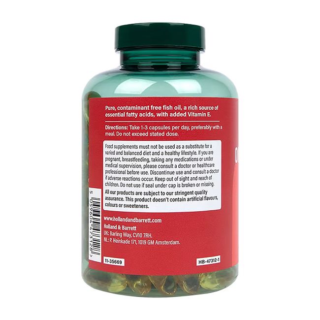 H&B omega 3 žuvų taukai 1500 mg, 120 kapsulių