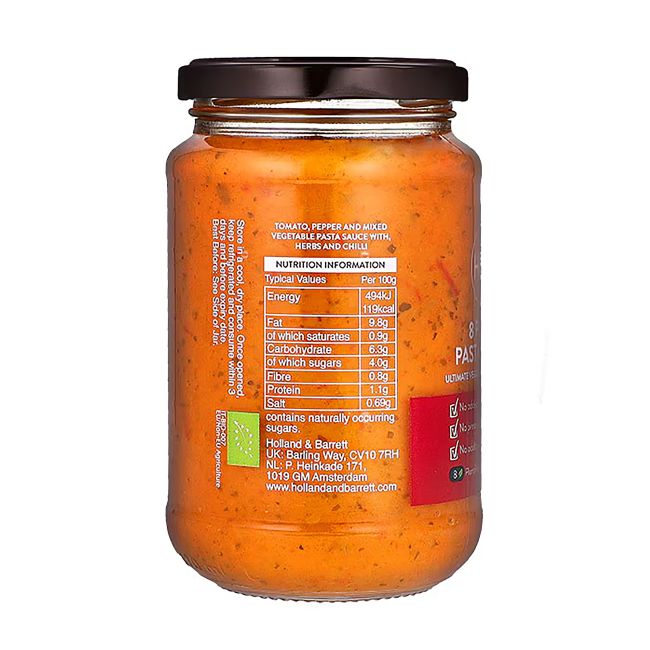 HOLLAND & BARRETT 8 augalinis makaronų padažas, 340 g