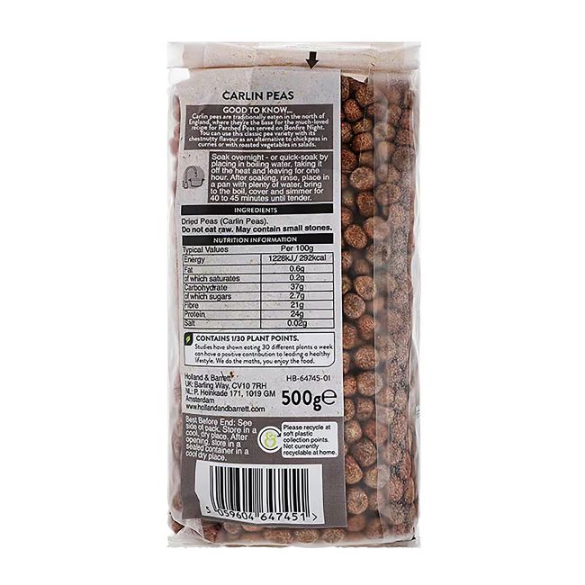 HOLLAND & BARRETT CARLIN žirniai, 500 g