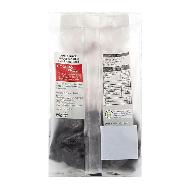 HOLLAND & BARRETT džiovintos vyšnios, 90 g
