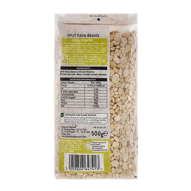 HOLLAND & BARRETT HODMEDOD'S FAVA pupelės, 500 g