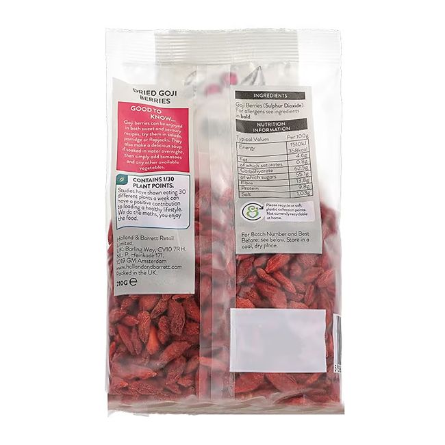 HOLLAND & BARRETT dygliuotojo ožerškio uogos, 210 g