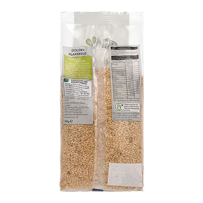 HOLLAND & BARRETT auksiniai linų sėmenys, 500 g
