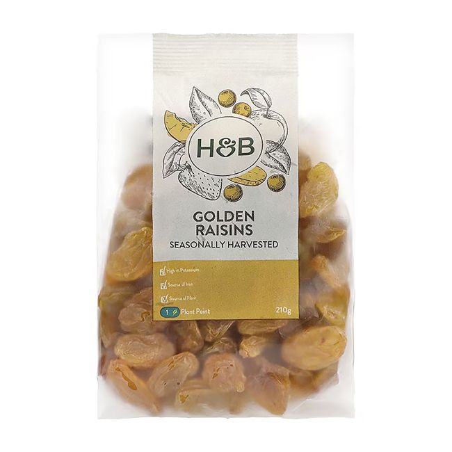 HOLLAND & BARRETT auksinės razinos, 210 g