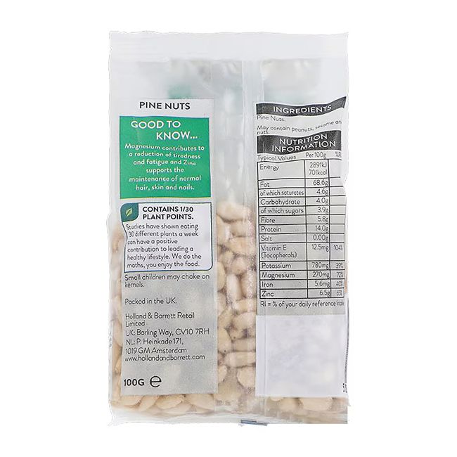 HOLLAND & BARRETT kedro riešutai, 100 g