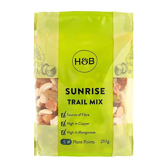 HOLLAND & BARRETT SUNRISE TRAIL MIX vaisių ir riešutų mišinys, 210 g