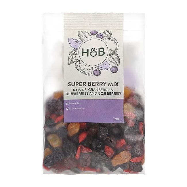 HOLLAND & BARRETT SUPER uogų mišinys, 210 g