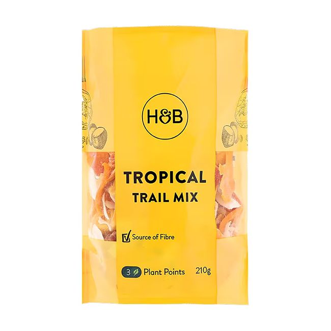 HOLLAND & BARRETT TROPICAL TRAIL MIX džiovintų vaisių mišinys, 210 g