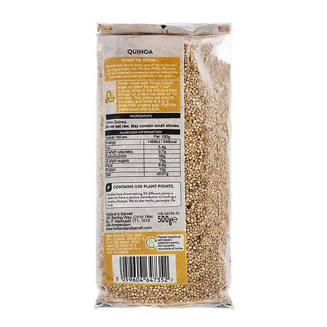 HOLLAND & BARRETT HODMEDOD'S baltoji bolivinė balanda, 500 g