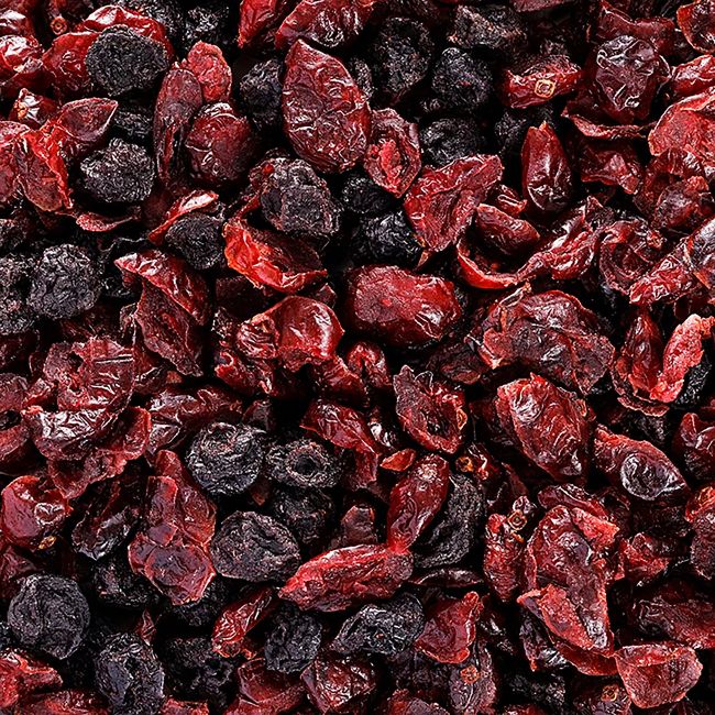 HOLLAND & BARRETT džiovintų spanguolių ir mėlynių mišinys, 420 g