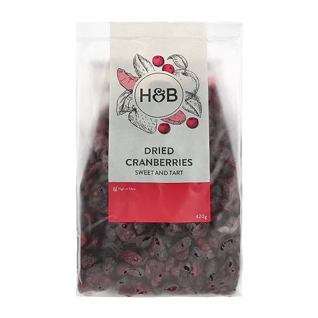 HOLLAND & BARRETT džiovintos spanguolės, 420 g