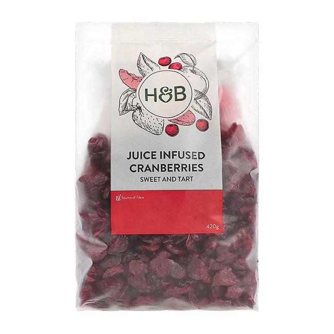 HOLLAND & BARRETT sultimis saldintos džiovintos spanguolės, 420 g
