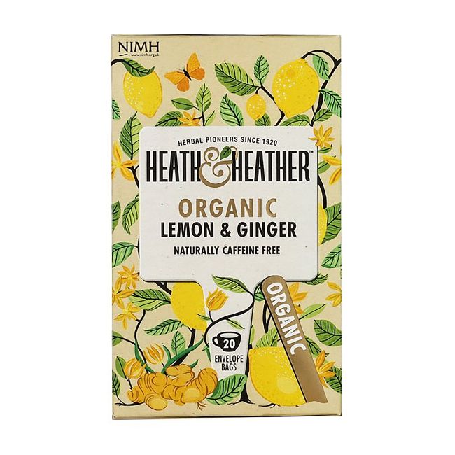 HEATH & HEATHER ORGANIC arbata su citrina ir imbieru, 20 vnt.