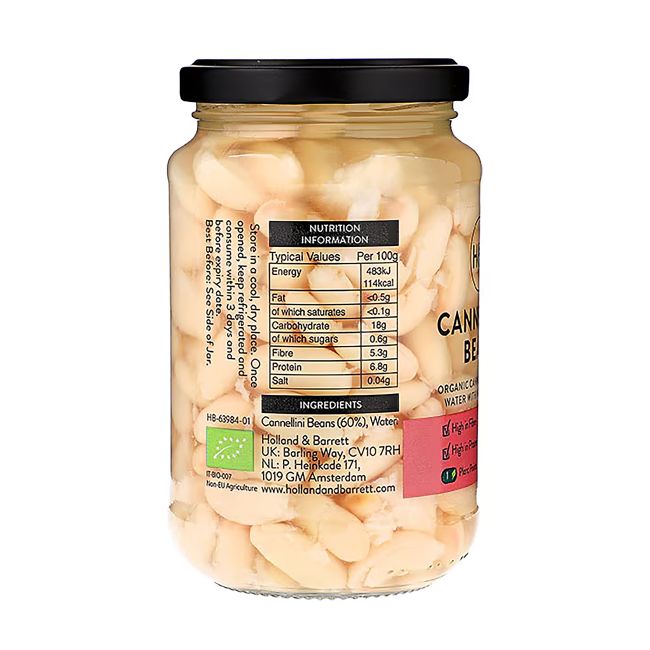 HOLLAND & BARRETT CANNELLINI pupelės, 340 g